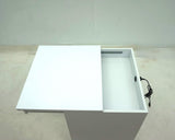 Fabre 1-drawer Extendable Top Nightstand Bedside Table White High Gloss
