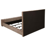Senna Upholstered Queen Audio Flame Visualizer Bed Brown | King | Brown | 305811Q