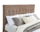 Senna Upholstered Queen Audio Flame Visualizer Bed Brown | King | Brown | 305811Q