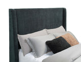 Preston Upholstered California King Audio Flame Visualizer Bed Dark Blue | Blue | Dark Blue | 305821KW