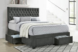 Soledad Upholstered Full Storage Panel Bed Grey | Full | Grey | 305877F