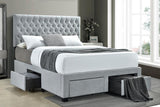Soledad Upholstered Full Storage Panel Bed Light Grey | Full | Grey | Light Grey | 305878F