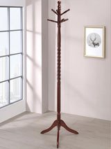 Riona 6 Hook Freestanding Wood Coat Rack Hat Hanger Merlot | King | Brown | Merlot | 3058