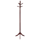 Riona 6 Hook Freestanding Wood Coat Rack Hat Hanger Merlot | King | Brown | Merlot | 3058