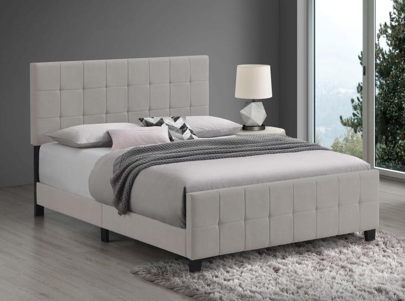 Fairfield Upholstered Panel Bed Beige