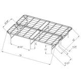 Mabel Metal Full Mattress Support Platform Bed Black | Black | 305957F