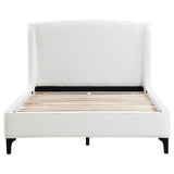 Mosby Upholstered Eastern King Wingback Bed Snow | White | Snow | 306020KE