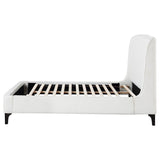 Mosby Upholstered Eastern King Wingback Bed Snow | White | Snow | 306020KE