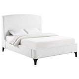Mosby Upholstered Queen Wingback Bed Snow | Queen | White | Snow | 306020Q