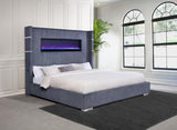 Tisdall Upholstered Flame Visualizer Bed Grey