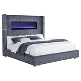 Tisdall Upholstered Cal King Flame Visualizer Bed Grey | Grey | 306030KW