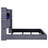 Tisdall Upholstered Cal King Flame Visualizer Bed Grey | Grey | 306030KW