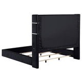 Tisdall Upholstered Eastern King Flame Visualizer Bed Black | Black | 306031KE