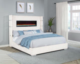 Tisdall Upholstered Flame Visualizer Bed Cream