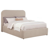 Anders Upholstered Full Storage Lift Platform Bed Beige | Full | Beige | 306037BEIF