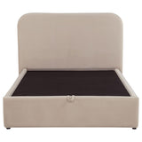Anders Upholstered Full Storage Lift Platform Bed Beige | Full | Beige | 306037BEIF