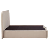 Anders Upholstered Full Storage Lift Platform Bed Beige | Full | Beige | 306037BEIF
