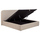 Anders Upholstered Eastern King Storage Lift Platform Bed Beige | Beige | 306037BEIKE