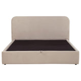 Anders Upholstered Eastern King Storage Lift Platform Bed Beige | Beige | 306037BEIKE