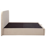 Anders Upholstered Eastern King Storage Lift Platform Bed Beige | Beige | 306037BEIKE