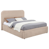 Anders Upholstered Queen Storage Lift Platform Bed Beige | Beige | 306037BEIQ