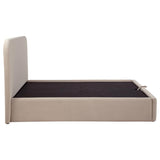 Anders Upholstered Queen Storage Lift Platform Bed Beige | Beige | 306037BEIQ