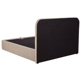 Anders Upholstered Queen Storage Lift Platform Bed Beige | Beige | 306037BEIQ