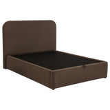 Anders Upholstered Full Storage Lift Platform Bed Chocolate | Brown | Chocolate | 306037CHF