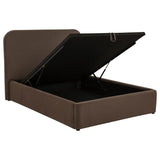 Anders Upholstered Full Storage Lift Platform Bed Chocolate | Brown | Chocolate | 306037CHF