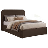 Anders Upholstered Full Storage Lift Platform Bed Chocolate | Brown | Chocolate | 306037CHF