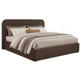 Anders Upholstered Eastern King Storage Lift Platform Bed Chocolate | Brown | Chocolate | 306037CHKE