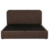 Anders Upholstered Eastern King Storage Lift Platform Bed Chocolate | Brown | Chocolate | 306037CHKE