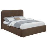 Anders Upholstered Queen Storage Lift Platform Bed Chocolate | Brown | Chocolate | 306037CHQ