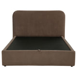 Anders Upholstered Queen Storage Lift Platform Bed Chocolate | Brown | Chocolate | 306037CHQ