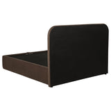 Anders Upholstered Queen Storage Lift Platform Bed Chocolate | Brown | Chocolate | 306037CHQ