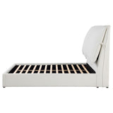 Gwendoline Upholstered Queen Panel Bed White | Queen | White | 306040Q