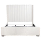 Natasha 65-inch Upholstered Eastern King Wingback Bed Cream | White | Cream | 306051KE