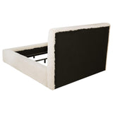 Rebecca Faux Fur Upholstered California King Bed Cream | Ivory | Cream | 306141KW