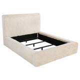 Rebecca Faux Fur Upholstered Queen Bed Cream | King | Ivory | Cream | 306141Q