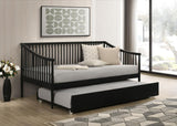 Delgado Windsor Twin Wood Daybed with Trundle Black | Twin | Black | 310027