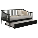 Delgado Windsor Twin Wood Daybed with Trundle Black | Twin | Black | 310027