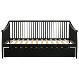 Delgado Windsor Twin Wood Daybed with Trundle Black | Twin | Black | 310027