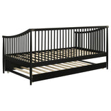 Delgado Windsor Twin Wood Daybed with Trundle Black | Twin | Black | 310027