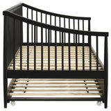 Delgado Windsor Twin Wood Daybed with Trundle Black | Twin | Black | 310027