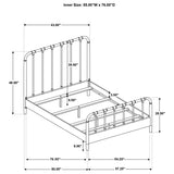 Rocco All Wood Water Pipe Open Frame Full Bed Dark Bronze | Brown | Dark Bronze | 310035F