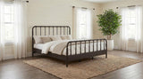 Rocco All Wood Water Pipe Open Frame Bed Dark Bronze