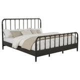 Rocco All Wood Water Pipe Open Frame Eastern King Bed Dark Bronze | Brown | Dark Bronze | 310035KE