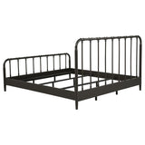 Rocco All Wood Water Pipe Open Frame Eastern King Bed Dark Bronze | Brown | Dark Bronze | 310035KE
