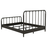 Rocco All Wood Water Pipe Open Frame Queen Bed Dark Bronze | Brown | Dark Bronze | 310035Q