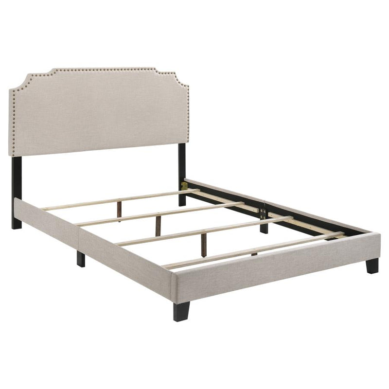Tamarac Upholstered Panel Bed Beige